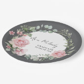 Moderne Roze Rozen Script Afstudeerklas Papieren Bordje (Gekanteld)