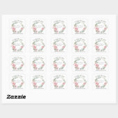 Moderne Roze Rozen Script Afstudeerklas Vierkante Sticker (Vel)