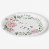 Moderne Roze Rozen Script Afstudeerklasse Papieren Bordje (Gekanteld)