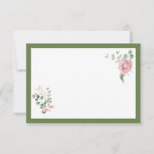 Moderne Roze Rozen Script Afstuderen Bedankkaart (Achterkant)