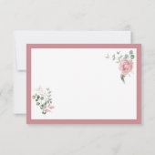 Moderne Roze Rozen Script Afstuderen Bedankkaart (Achterkant)