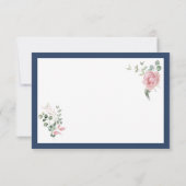 Moderne Roze Rozen Script Afstuderen Bedankkaart (Achterkant)