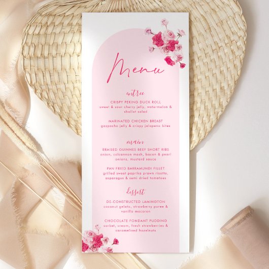 Moderne roze Rozen van Vrijgezellenfeest Menu