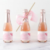 Moderne roze Rozen van Vrijgezellenfeest Sparkling Wijnetiket