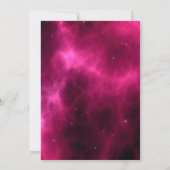 Moderne Roze Ruimte Melkweg Baby Shower Kaart (Achterkant)