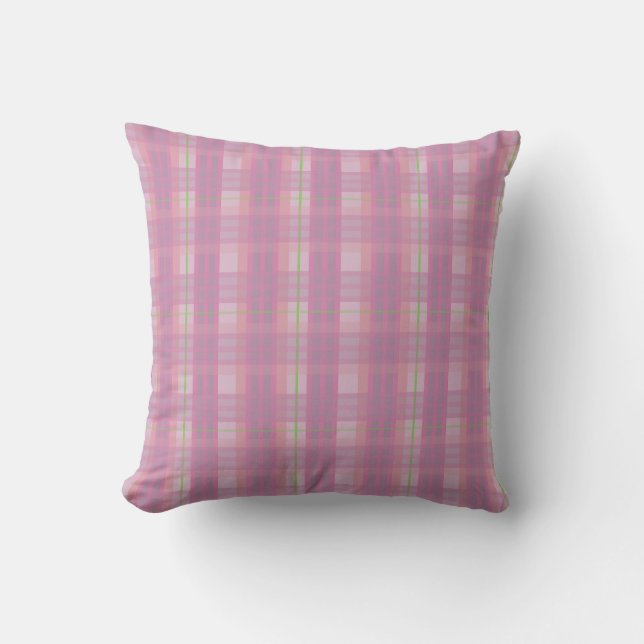 Moderne roze ruit kussensloop kussen (Voorkant)