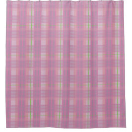 Moderne roze ruitdouchegordijn douchegordijn