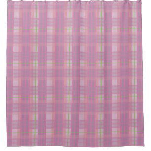 Moderne roze ruitdouchegordijn douchegordijn