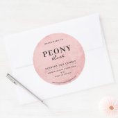 Moderne Roze Rustiek Ronde Sticker (Envelop)
