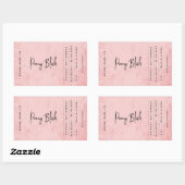 Moderne Roze Rustieke Label (Vel)
