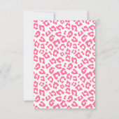 Moderne Roze Safari Blijft Dieren Feestje Verjaard Bedankkaart (Achterkant)