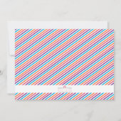 Moderne Roze Safari Trein Verjaardagsuitnodiging Kaart (Achterkant)