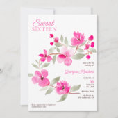 Moderne roze sakura bloemenkleurige waterverf Swee Kaart (Voorkant)