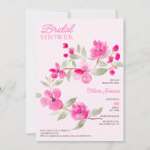 Moderne roze sakura florale waterverf vrijgezellen kaart (Voorkant)