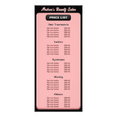 Moderne Roze Salon Logo Diensten Professioneel Reclamekaart (Voorkant)