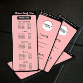 Moderne Roze Salon Logo Diensten Professioneel Reclamekaart