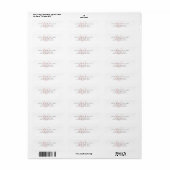 Moderne Roze Schrift Monogram Etiket (Full Sheet)