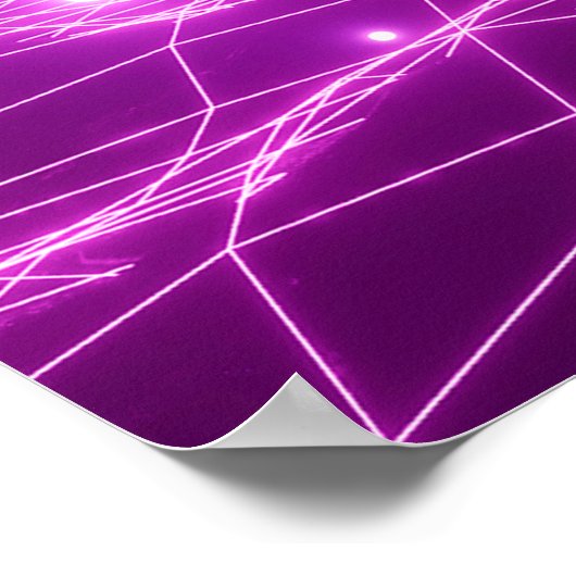 Moderne roze Sci Fi pop art scene3 Poster (Hoek)