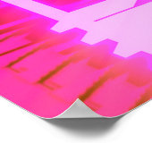 Moderne roze Sci Fi pop Poster (Hoek)