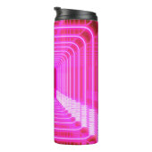 Moderne roze Sci Fi pop Thermosbeker (Geroteerd rechts)
