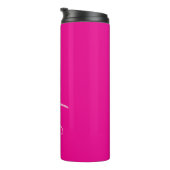Moderne Roze Script Naam Thermische Tumbler Thermosbeker (Geroteerd rechts)