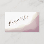 Moderne roze script sweep symbolen visitekaartje (Voorkant)