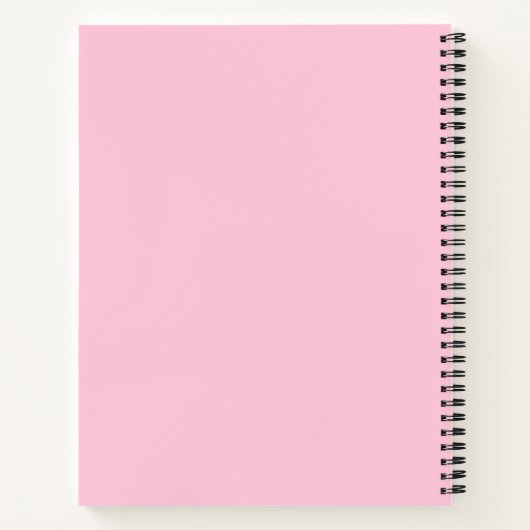  moderne roze sierlijke bloempotten notitieboek (Achterkant)