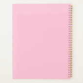 moderne roze sierlijke bloempotten planner (Achterkant)