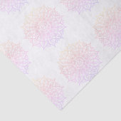 Moderne Roze Sinaasappel Paarse Ombre Mandala Deco Tissuepapier (Detail)