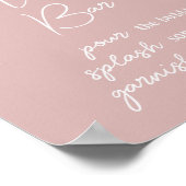 Moderne Roze Sneeuwvlokken Baby shower Mom Osa Bar Poster (Hoek)