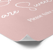 Moderne Roze Sneeuwvlokken Baby's Zijn Zoet Poster (Hoek)