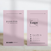 Moderne roze sociale media LinkedIn Visitekaartje