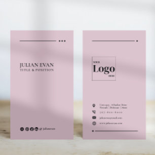 Moderne roze sociale media LinkedIn Visitekaartje