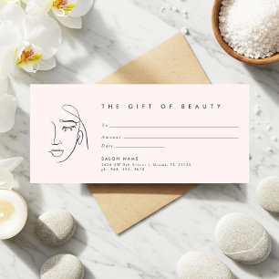 Moderne Roze Spa Salon of Diensten Gift Kaart
