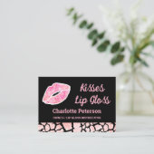 Moderne roze spaarlamp visitekaartje (Staand voorkant)