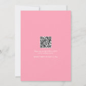 Moderne roze sparen de Datum Save The Date (Achterkant)
