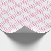 Moderne roze speldenband |Groot patroon| Verpakkin Cadeaupapier (Hoek)