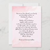 Moderne roze splash achtergrond bruiloft uitnodigi kaart (Voorkant)