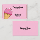 Moderne roze sprinkhaankreeft en suikergoed visitekaartje (Voorkant / Achterkant)