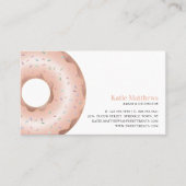 Moderne Roze Sprinkle Donut Bakery Cake Pastry Visitekaartje (Voorkant)