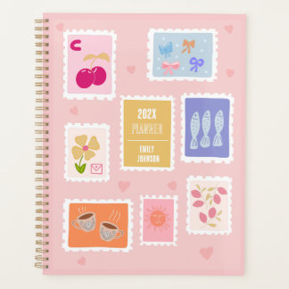 Moderne roze stempels roze schattig coquette planner