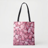 Moderne roze stenen boodschappentas tote bag (Voorkant)