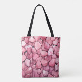 Moderne roze stenen boodschappentas tote bag (Achterkant)
