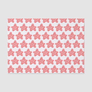 Moderne Roze Ster Sketch Patroon Tissuepapier