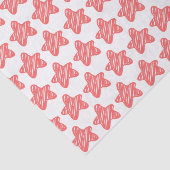 Moderne Roze Ster Sketch Patroon Tissuepapier (Detail)