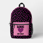 Moderne roze stippen bedrukte rugzak (Voorkant)