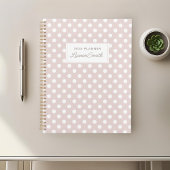 Moderne roze stippen planner