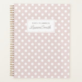 Moderne roze stippen planner (Voorkant)