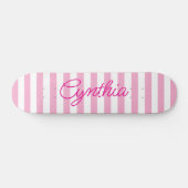 Moderne Roze Streep Persoonlijk Skateboard (Horizontaal)