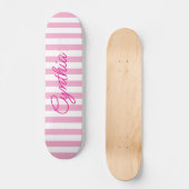 Moderne Roze Streep Persoonlijk Skateboard (Voorkant)
